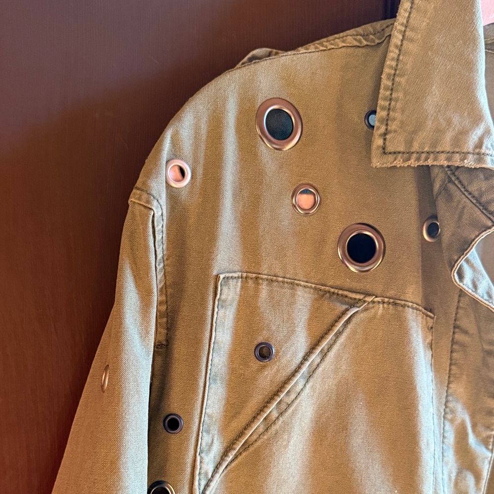 Zara Basic Olive Utility Jacket - Picture 6 of 9